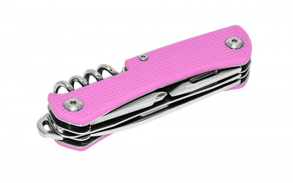 Нож ЭМИТРОН складной многофункциональный 7 в 1 - розовый
